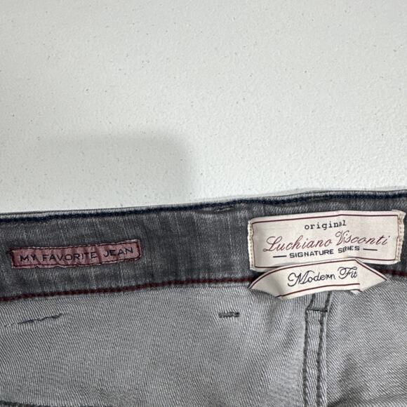 Luchiano Visconti Jeans Mens Favorite Modern Fit Slim 42x34 (41x30 actual) Gray - Picture 5 of 16